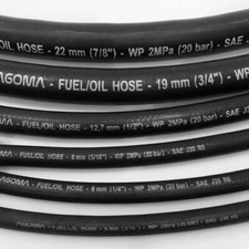 Vacuum hose black rubber - -,