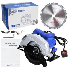 Circular Saw Electric Heavy Duty 180mm Wood Cutter 1650W and Cutting Blade Tools