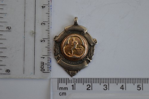 Football sterling silver fob - football,