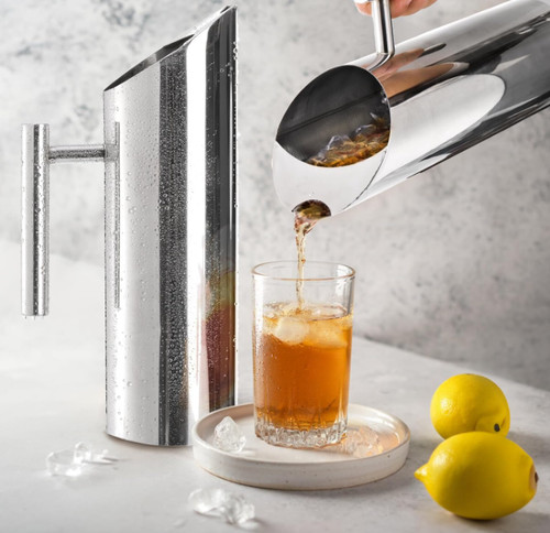 Stainless steel water pitcher - steel,