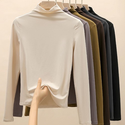 High neck long sleeve base - neck,