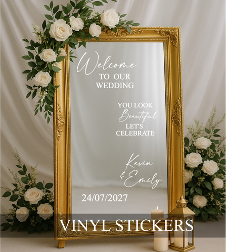 Personalised wedding mirror - personalised,
