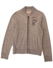 ABERCROMBIE & FITCH Mens Muscle Graphic Tracksuit Top Jacket Small Grey BE06