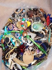 Huge Mixed Tangled  Broken Costume Fashion Jewellery Job Lot Bundle 7.7 KG