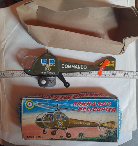Vintage tinplate helicopter - vintage,