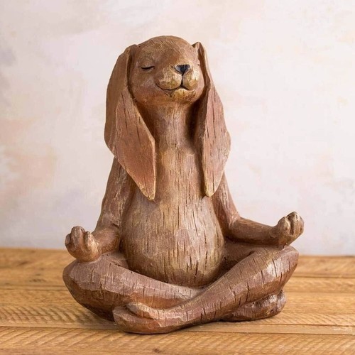 Rabbit statue yoga - rabbit, gesture