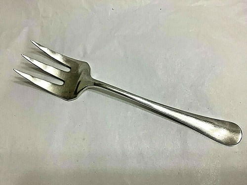 Antique plated serving fork - antique,