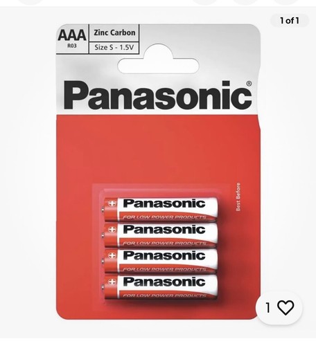 Panasonic red zinc - panasonic, carbon