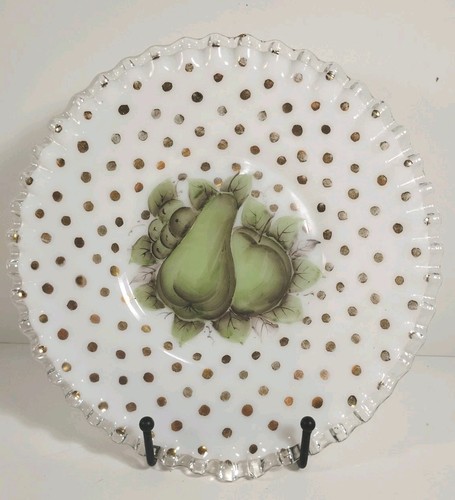 Fenton art milk glass fruit - art,