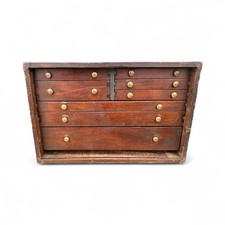 Vintage Engineers Toolmaker Carpenters Cabinet Workhop Tool Box Drawers Chest
