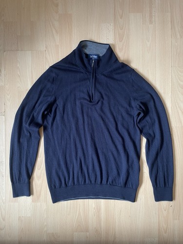 Lewin navy quarter zip - quarter, 100%