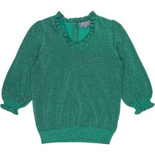 WYSE Green Lucia V-Neck Jumper