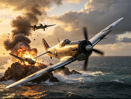Dornier do17 hit spitfire - do17, by