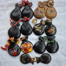 ​Job Lot 7 sets of Vintage Spanish Castanets Souvenir Wood Matador Dancers