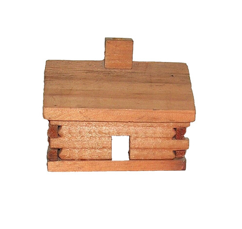 Small wood log cabin incense - wood,