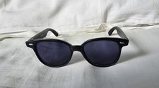 Linda Farrow HY1236 Vintage 80s Wayfarer Black Matt Sunglasses
