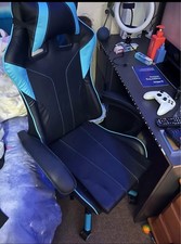 Gaming Chair, Computer Chair with Footrest and Lumbar Support