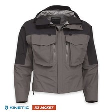 Kinetic X3 Fishing Wading Jacket - 100% Waterproof Wading Jacket - All Sizes
