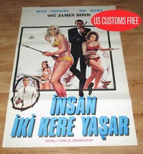 JAMES BOND You Only Live Twice 1967 Connery ORIGINAL 27x40 Turkish Movie Poster
