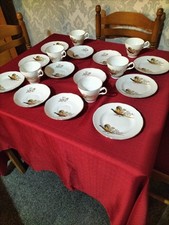 Royal Stuart China 18 Peice Tea Set Vintage Pattern 1960s Made In England VGC