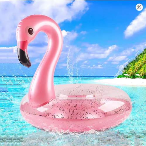 Inflatable flamingo pool float - pool,