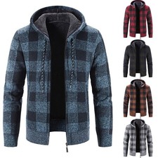 New Men Thick Knit Hooded