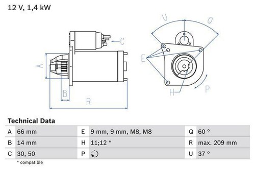 Bosch starter motor - starter,