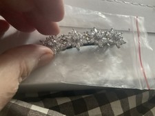 Butler and Wilson Floral Cluster Clear Crystal Silver Hair clip  New