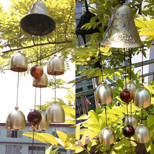 Large copper bells hanging - bells,