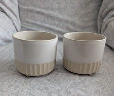 Matching Two Tone Decorative Indoor Plant Pots with tripod feet