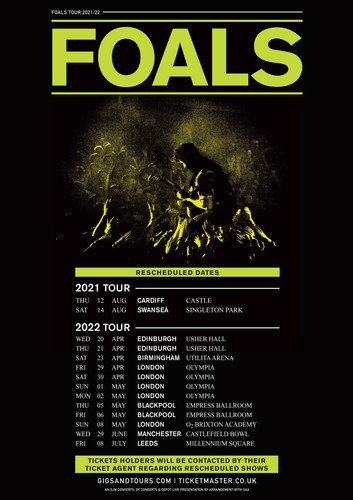 Foals tour 2021 a4 - a4, print