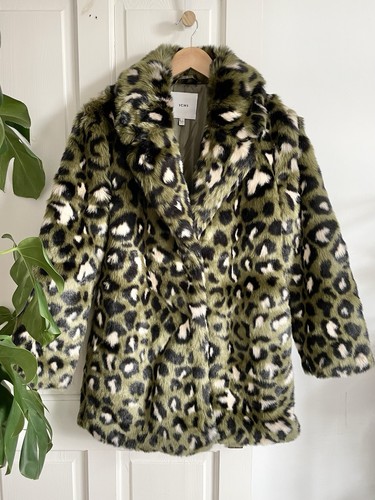 Ichi khaki green leopard faux - green,