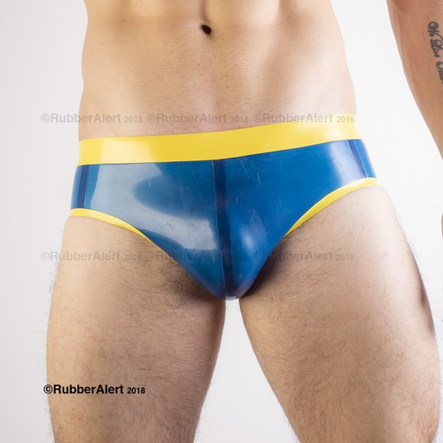 Full back rubber briefs - back,