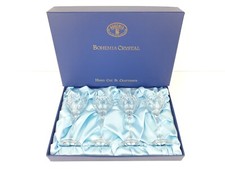 Bohemia crystal wine flutes - bohemia,