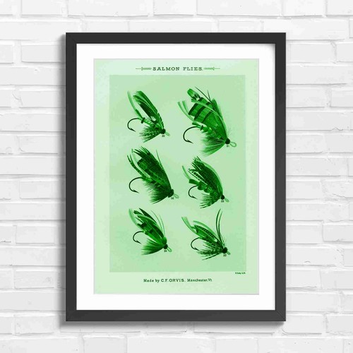 Vintage salmon fly - fishing, art