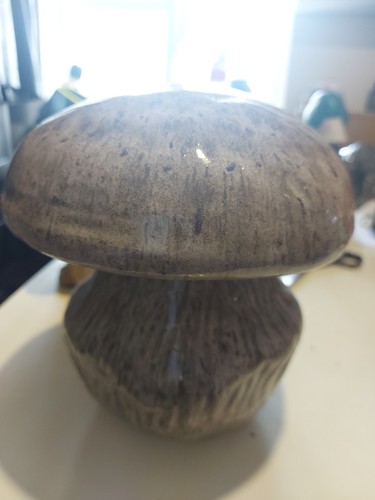 Terracotta mushroom sculpture - terracotta,