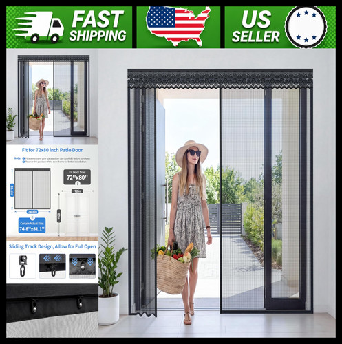 Sliding magnetic screen door - magnetic,