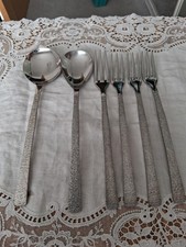 Vintage Viners Cutlery Bark Design By Gerald Benney Spoons & Forks ReplacementsS