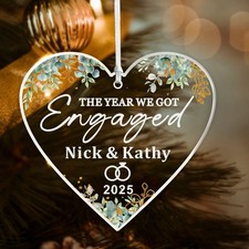 Personalised Engagement Bauble
