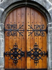Castle double doors decal - double,