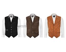 Mens Real Leather Waistcoat