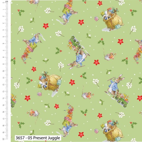 Peter rabbit christmas fabric - christmas,
