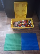 1KG Mixed Lego With 2 Base Plates & Lego Storage Box