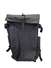 Rains Waterproof 13L Cycling Unisex Rolltop Rucksack - Black (Scuffed/Damaged)