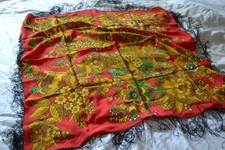 Vintage Russian Birds on Red