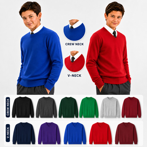 Boys kids school jumper crew - boys/kids, &