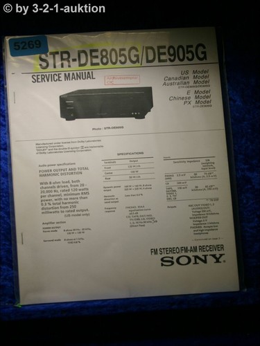 Sony service manual - sony, str