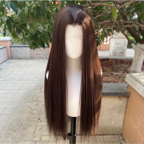 Long straight lace - straight, wigs