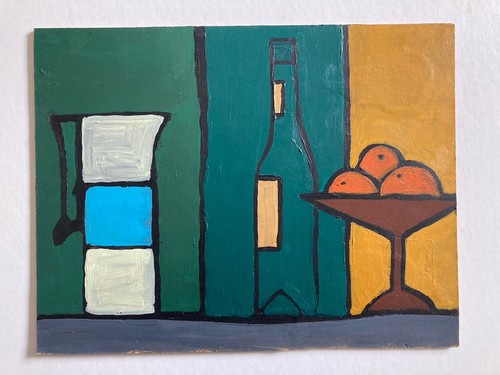 Vintage oil painting modernist - oil,