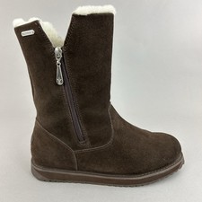 Emu Waterproof Gravelly Suede Ankle Sheepskin Winter Zip Up Lined Boots EU38 UK5